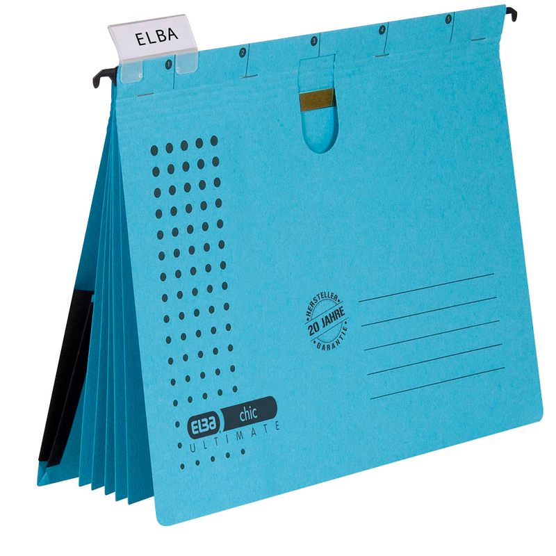 ELBA Personalhefter chic ULTIMATE Karton blau DIN A4 5x kaufmännische Heftung, 5 St.
