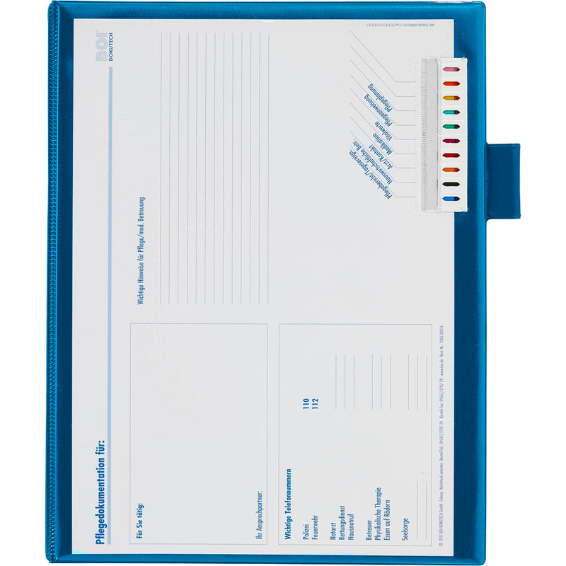 BOI Click-Plus Ambulant Patienten-Dokumentationsmappe 2-Ringe blau 3,5 cm DIN A4, 1 St.