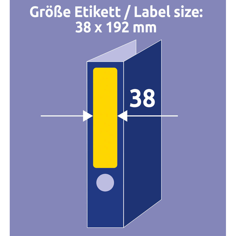 AVERY Zweckform Ordneretiketten L4765-20 gelb, 20 Blatt