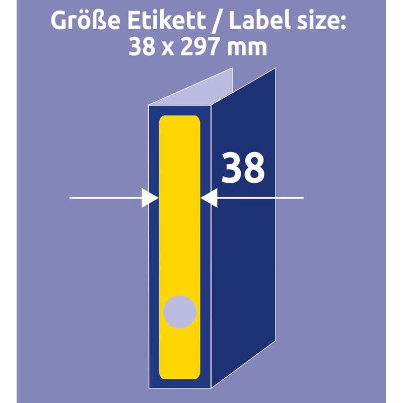AVERY Zweckform Ordneretiketten L4751-20 gelb, 20 Blatt