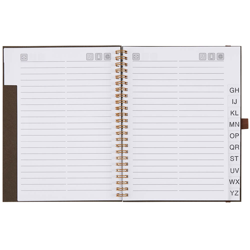 BRUNNEN Adressbuch Wire braun, 1 St.