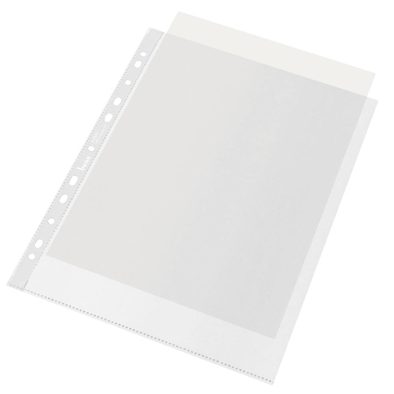 bene Prospekthüllen DIN A4 transparent genarbt 0,07 mm, 100 St.