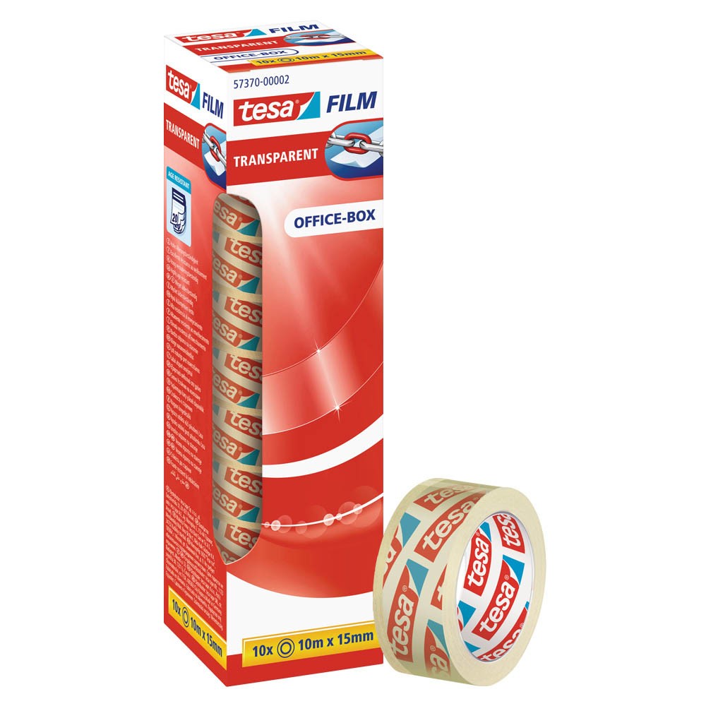 tesa tesafilm Klebefilm (15mm x 10m) transparent 10 Rollen