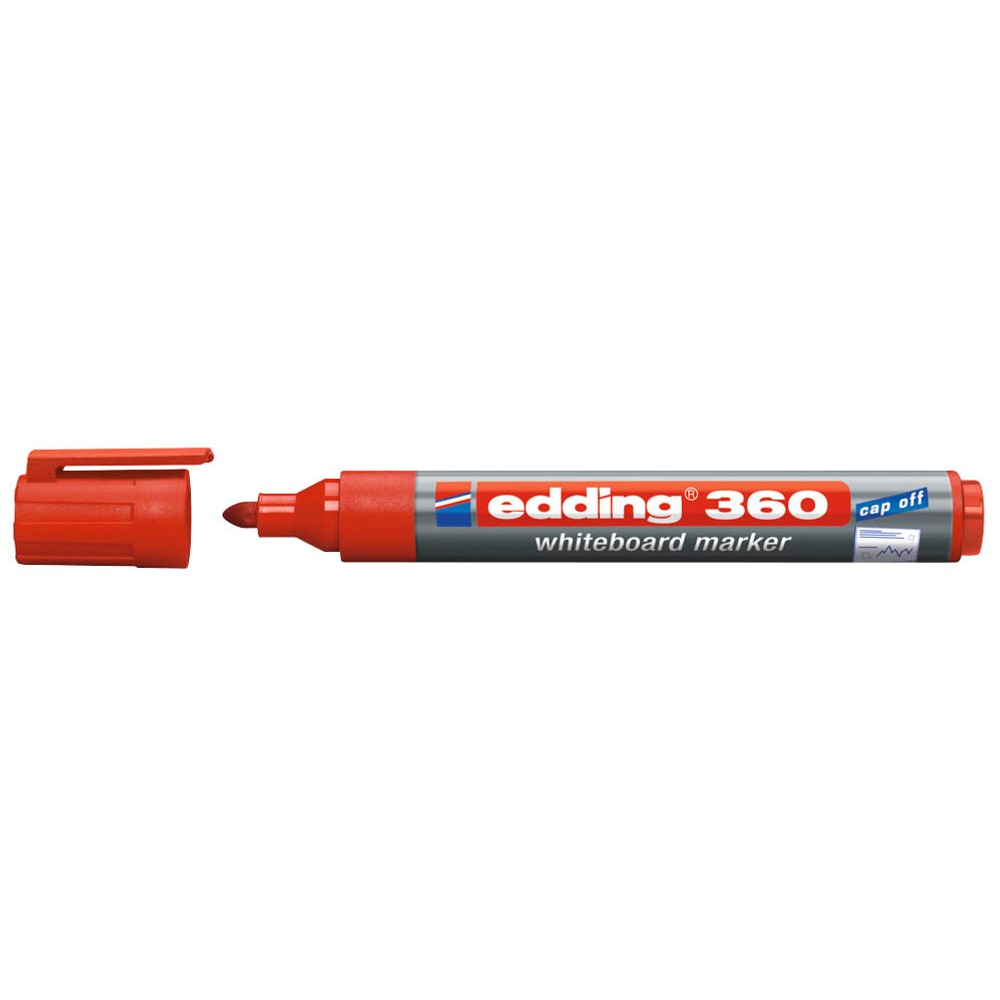 Edding 360 Whiteboardmarker Schwarz, Blau, Grün, Rot Rundspitze 1,5-3,0 mm (4er Set)