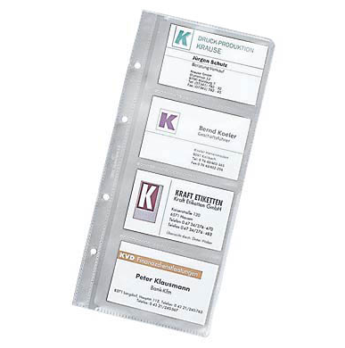 DURABLE Visitenkartenhüllen transparent, für bis zu 8 Visitenkarten, 10 St.