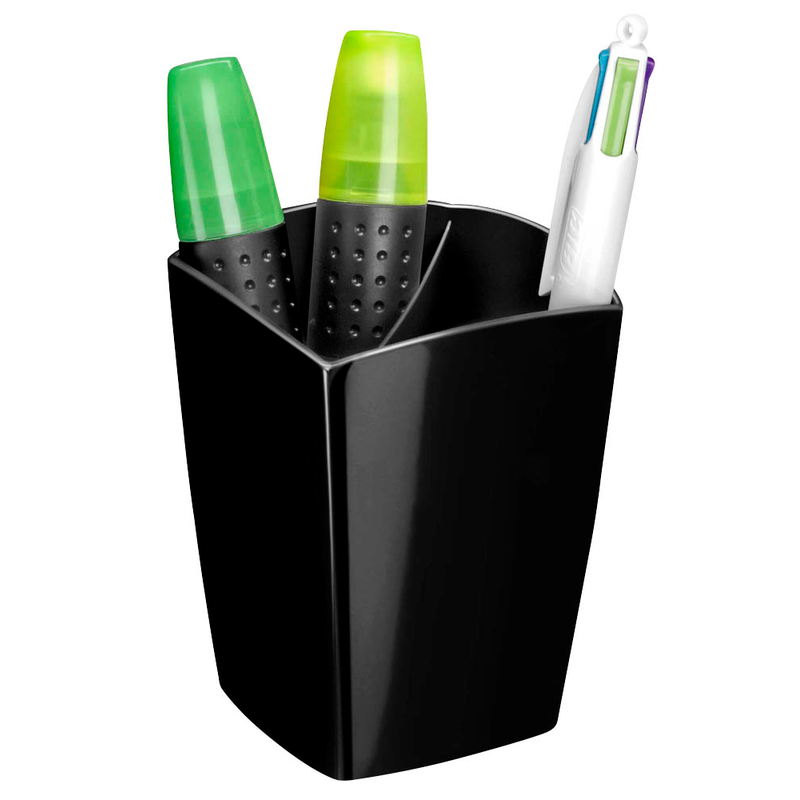 cep Stiftehalter Mineral schwarz Polystyrol 2 Fächer 7,4 x 7,4 x 9,5 cm