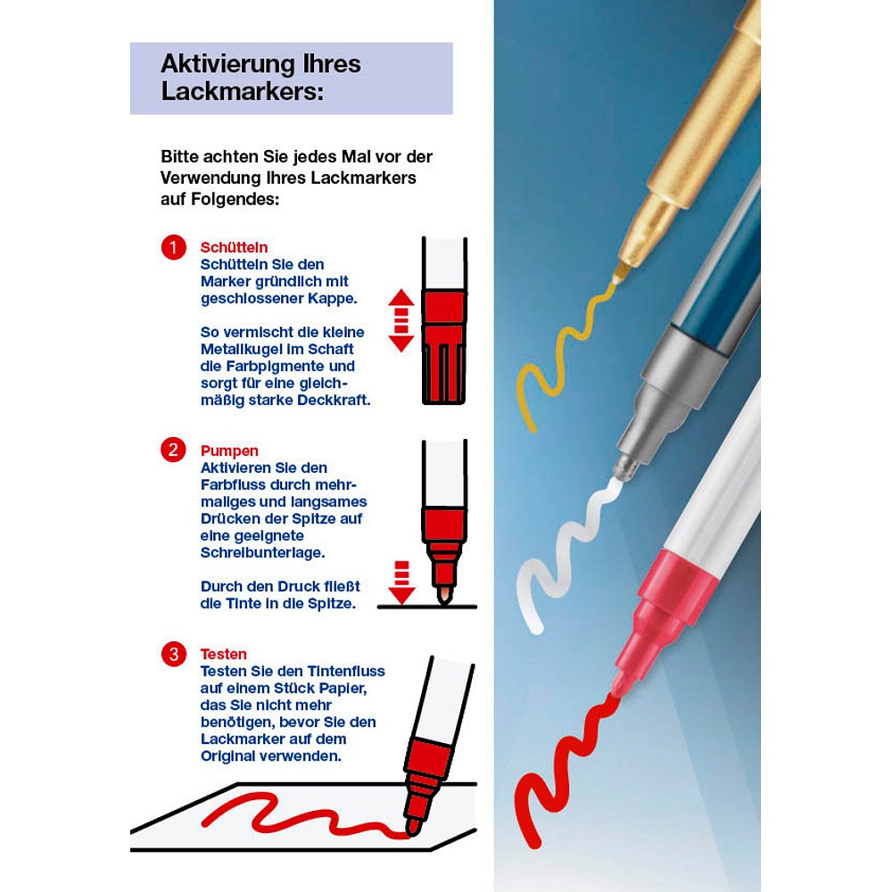 Edding Lack-Marker 750 weiß (Strichstärke 2-4mm)