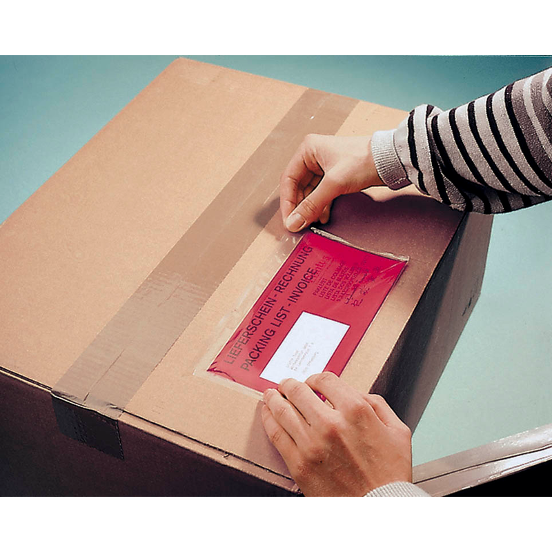 docuFIX® CLASSIC Lieferscheintaschen plus Kunststoff DIN lang 250 St.