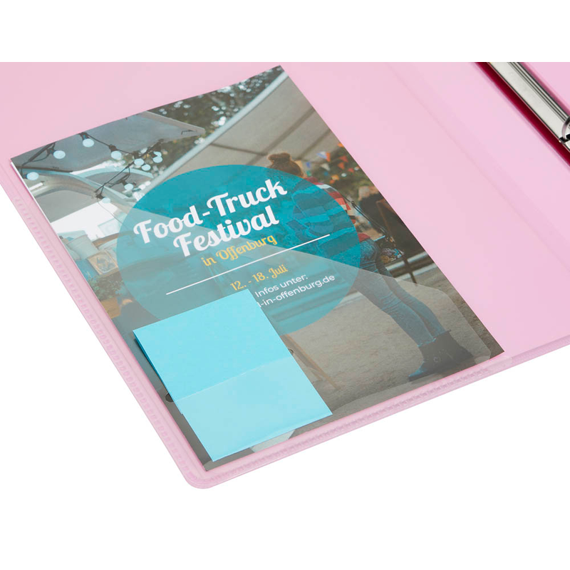 EICHNER Präsentationsringbuch 4-Ringe rot-transparent 2,5 cm DIN A4, 1 St.