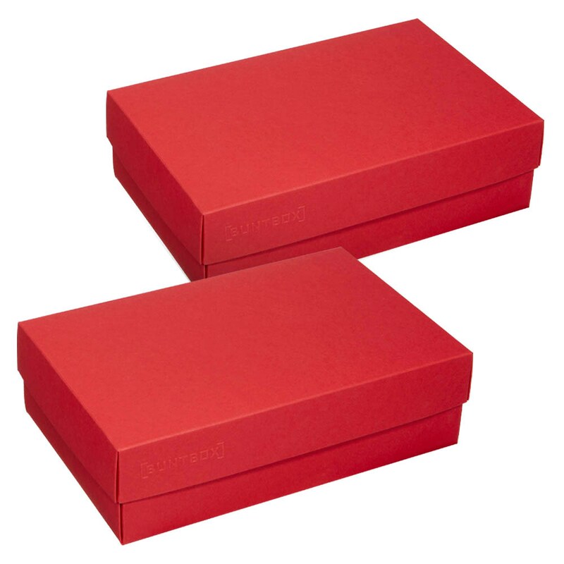 BUNTBOX L Geschenkboxen 3,6 l rot 26,6 x 17,2 x 7,8 cm, 2 St.