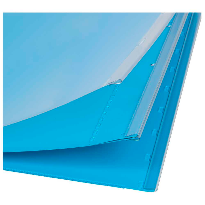 BOI Planettentaschen Kunststoff blau DIN A4 3x Klemmleiste, 10 St.