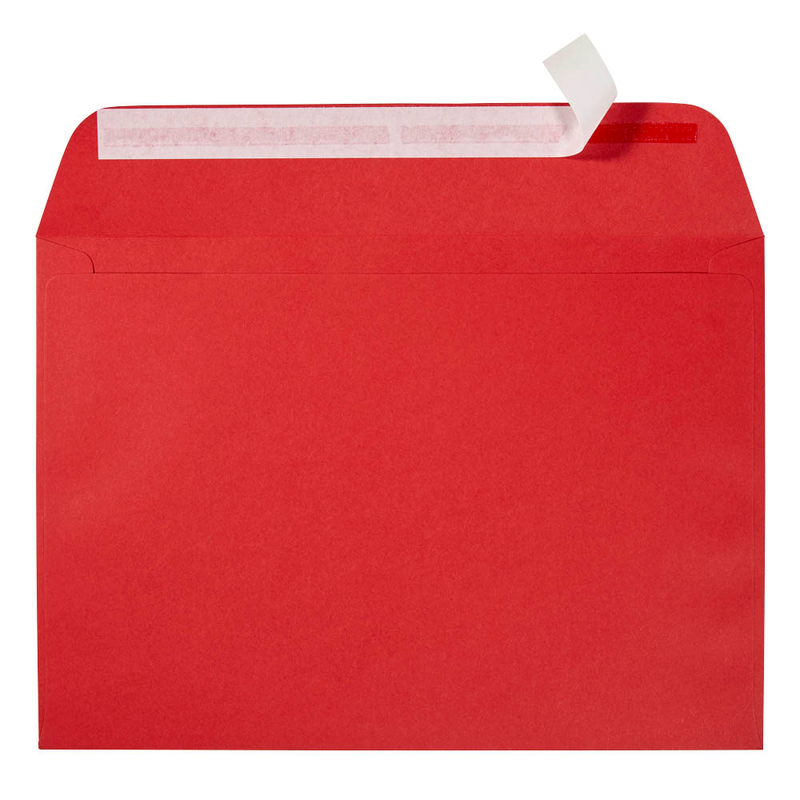 artoz Briefumschläge Mosaic DIN C5 ohne Fenster feuerrot haftklebend 20 St.