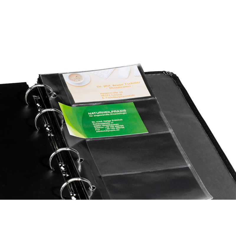 Alassio Visitenkarten-Ringbuch schwarz, 1 St.