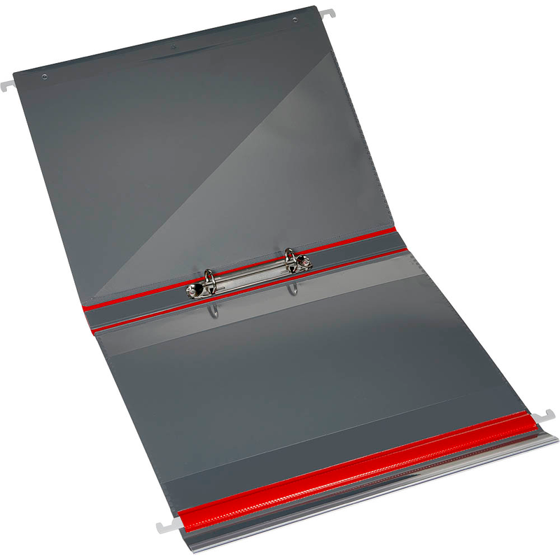 BOI Patienten-Dokumentations-Hängemappe 2-Ringe PMH2R rot Boden: 2,5 cm, 1 St.