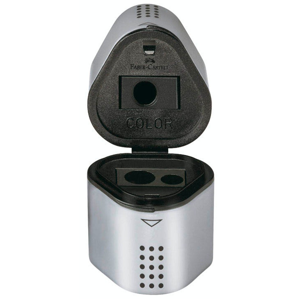 Faber-Castell Dreifachspitzdose Silber