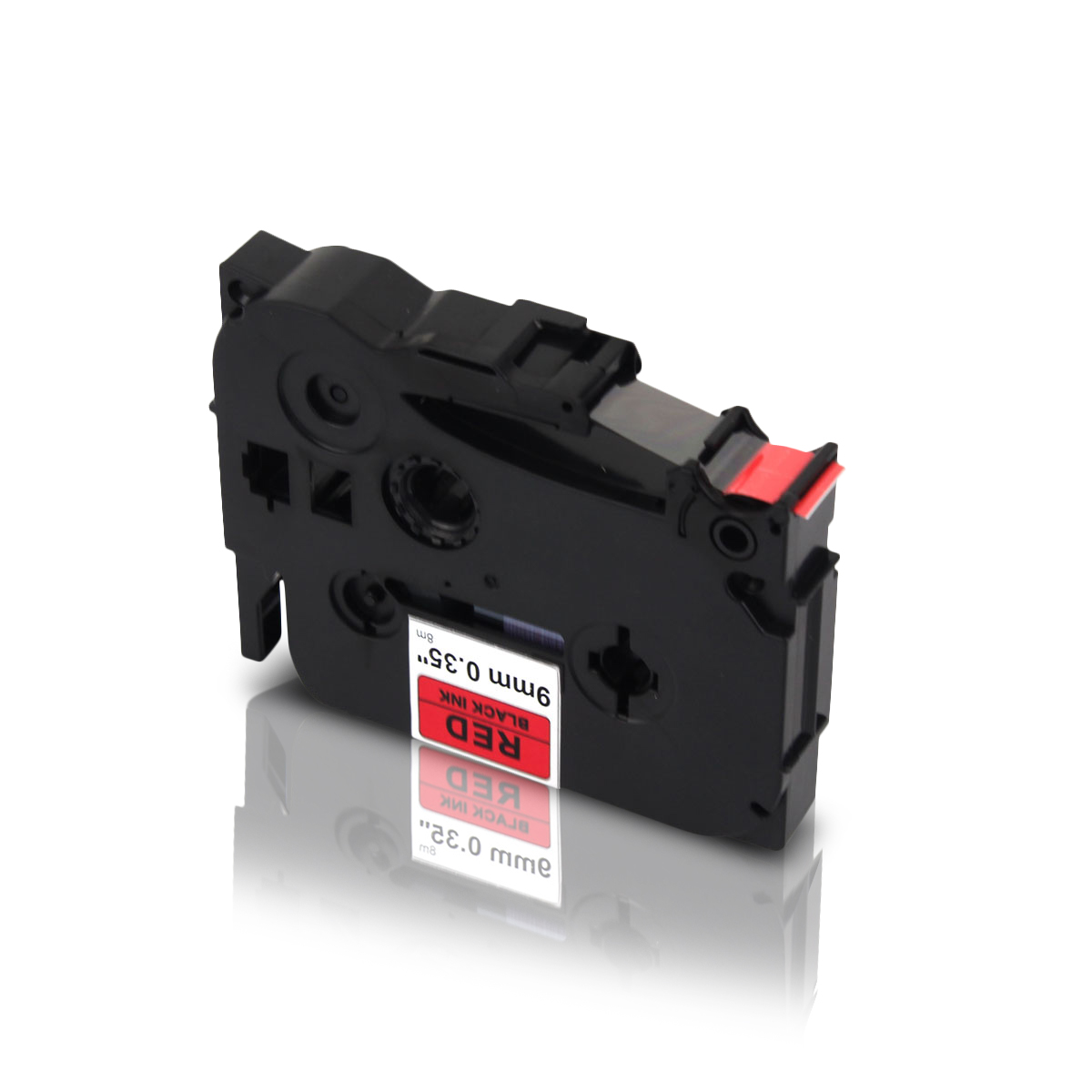 Alternativ zu Brother TZe-421 P-Touch Schriftband 9mm schwarz/rot