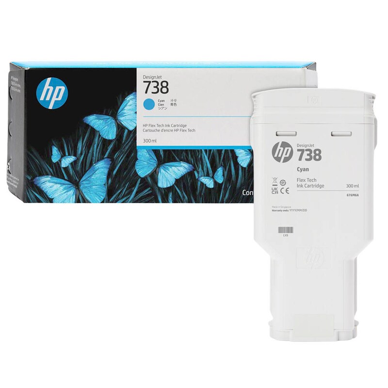 HP 738 / 676M6A Druckerpatrone cyan
