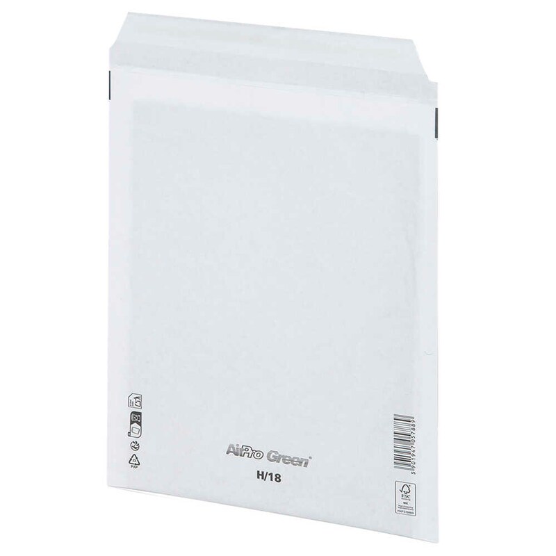 BONG Versandtaschen AirPro Green H18 ohne Fenster weiß 100 St.