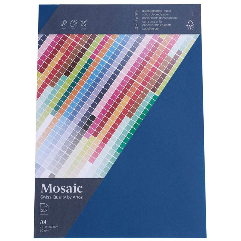artoz Briefpapier Mosaic marine DIN A4 90 g/qm 25 Blatt