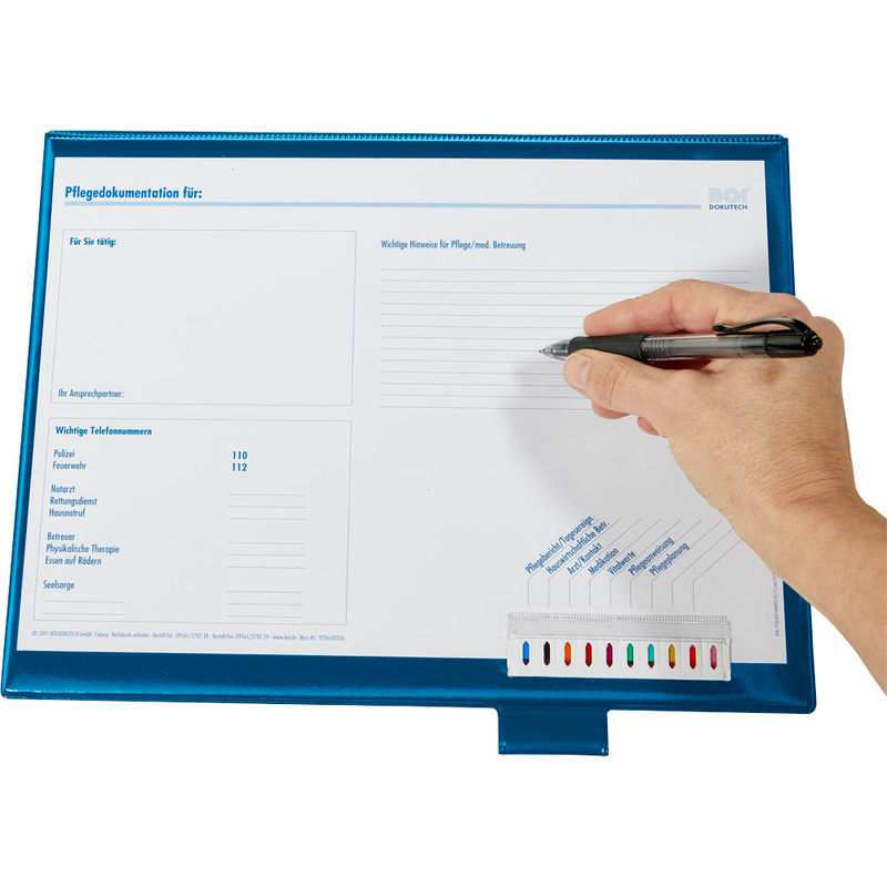 BOI Click-Plus Ambulant Patienten-Dokumentationsmappe 2-Ringe blau 3,5 cm DIN A4, 1 St.