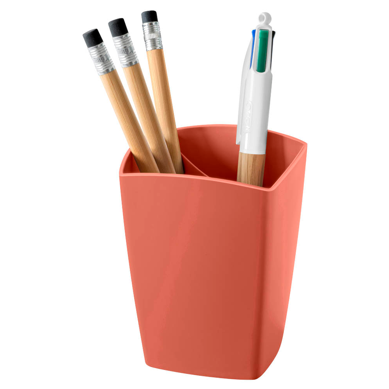 cep Stiftehalter TERRA NOVA terracotta Polystyrol 2 Fächer 7,4 x 7,4 x 9,5 cm