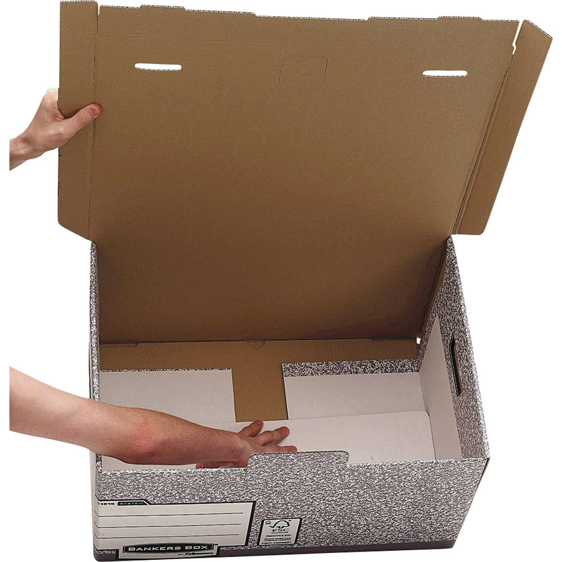 Bankers Box Archivboxen Bankers Box grau/weiß, 10 St.