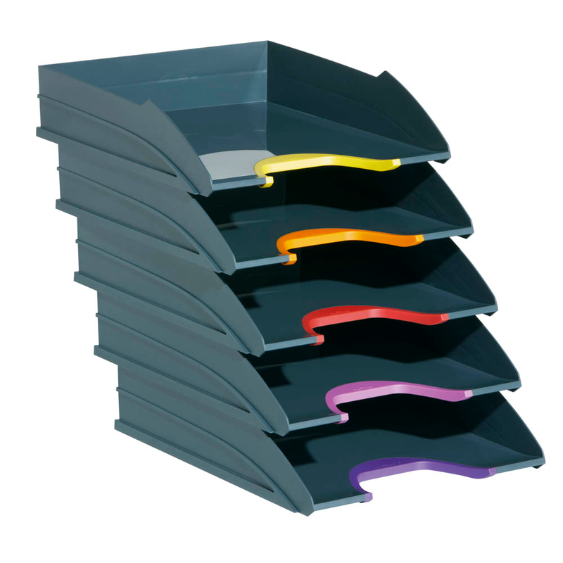 DURABLE Briefablagen VARICOLOR® dunkelgrau DIN A4, 5 St.