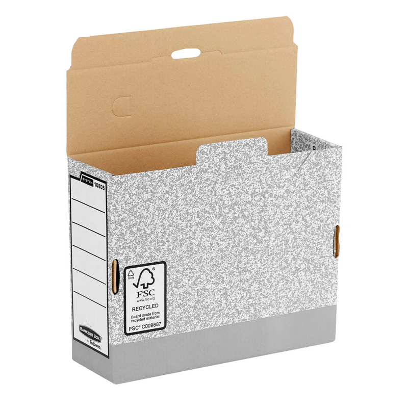 Bankers Box Archivboxen Bankers Box grau 11,1 x 32,7 x 26,5 cm, 10 St.