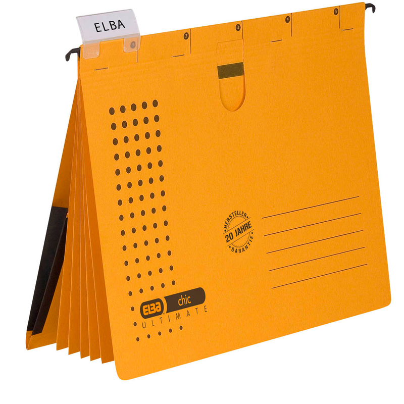 ELBA Personalhefter chic ULTIMATE Karton gelb DIN A4 5x kaufmännische Heftung, 5 St.