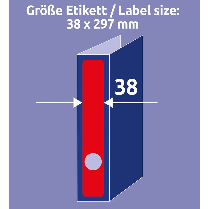 AVERY Zweckform Ordneretiketten L4748-20 rot, 20 Blatt