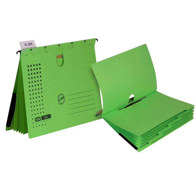 ELBA Personalhefter chic ULTIMATE Karton grün DIN A4 5x kaufmännische Heftung, 5 St.
