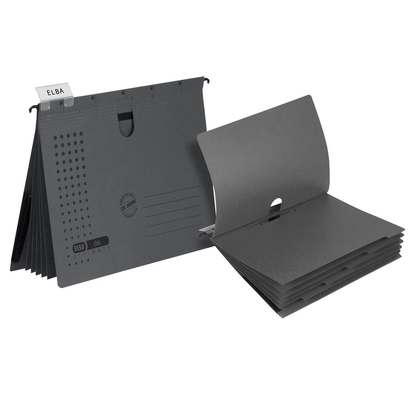 ELBA Personalhefter chic ULTIMATE Karton anthrazit DIN A4 5x kaufmännische Heftung, 5 St.