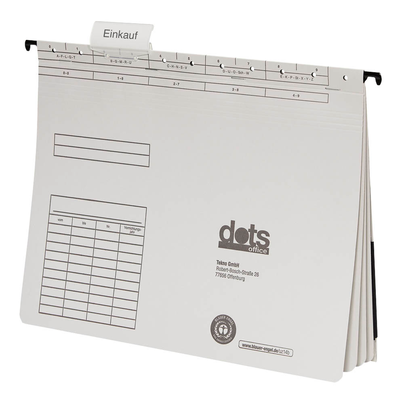 dots Personalhefter Karton lichtgrau DIN A4 4x kaufmännische Heftung, 5 St.