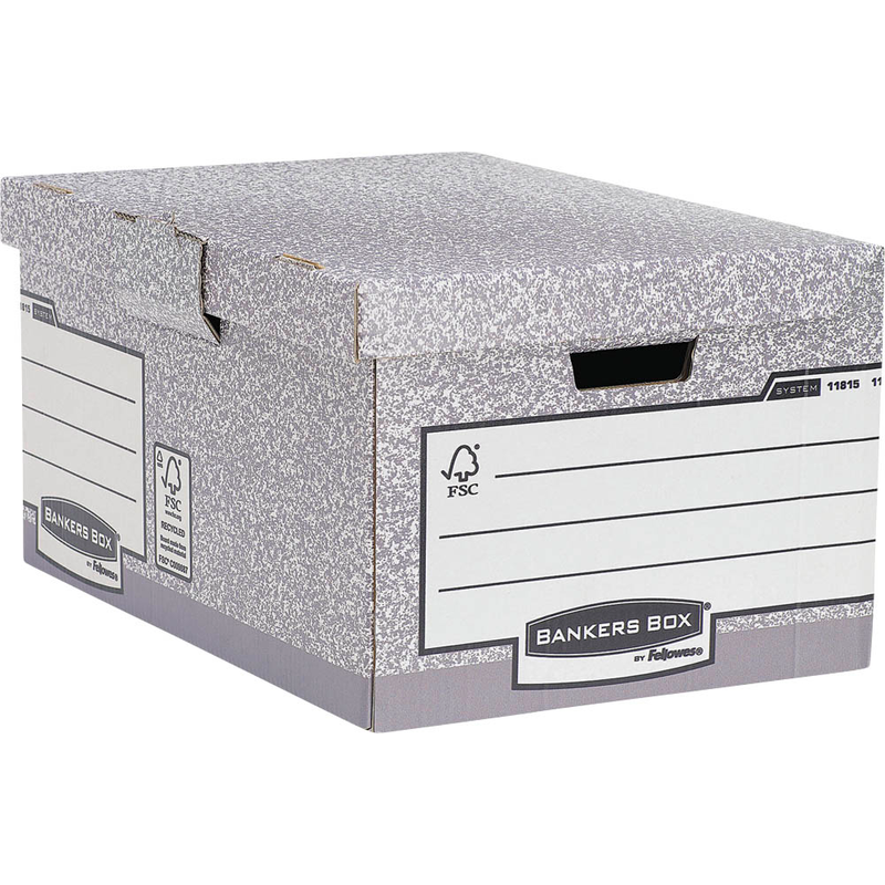 Bankers Box Archivboxen Bankers Box grau/weiß, 10 St.