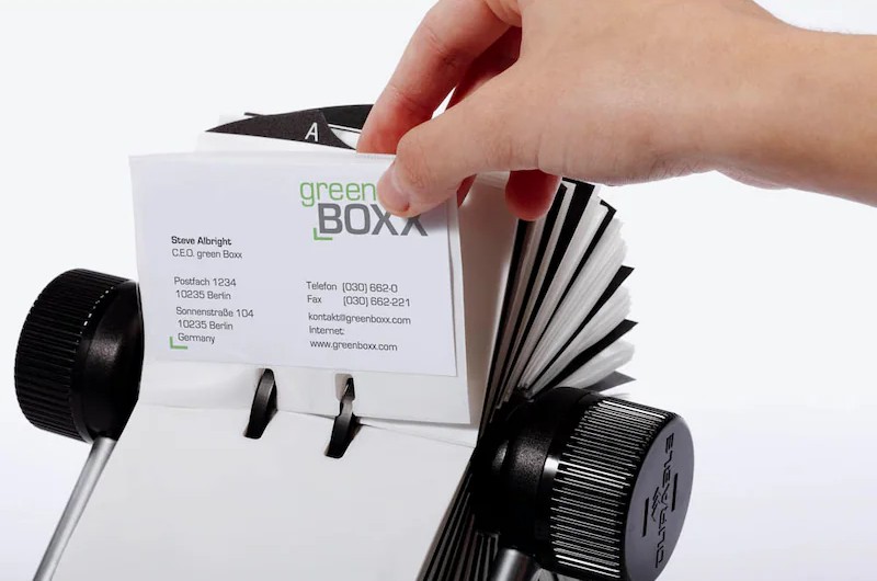 DURABLE Visitenkarten-Rollkartei Visifix silber, für 560 Visitenkarten