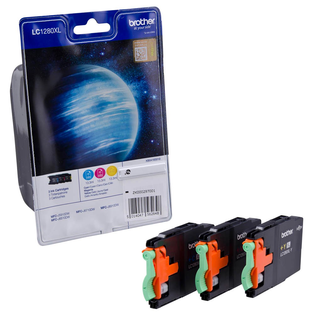 Brother LC-1280 XL Tinten Multipack CMY (3er Set)
