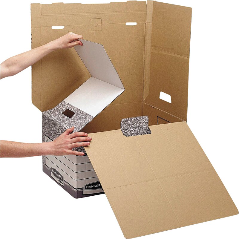 Bankers Box Archivboxen Bankers Box grau/weiß, 10 St.