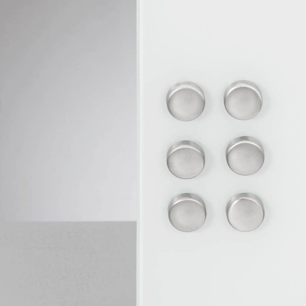 Zeller Magnet-Set aus Edelstahl (6er Pack)