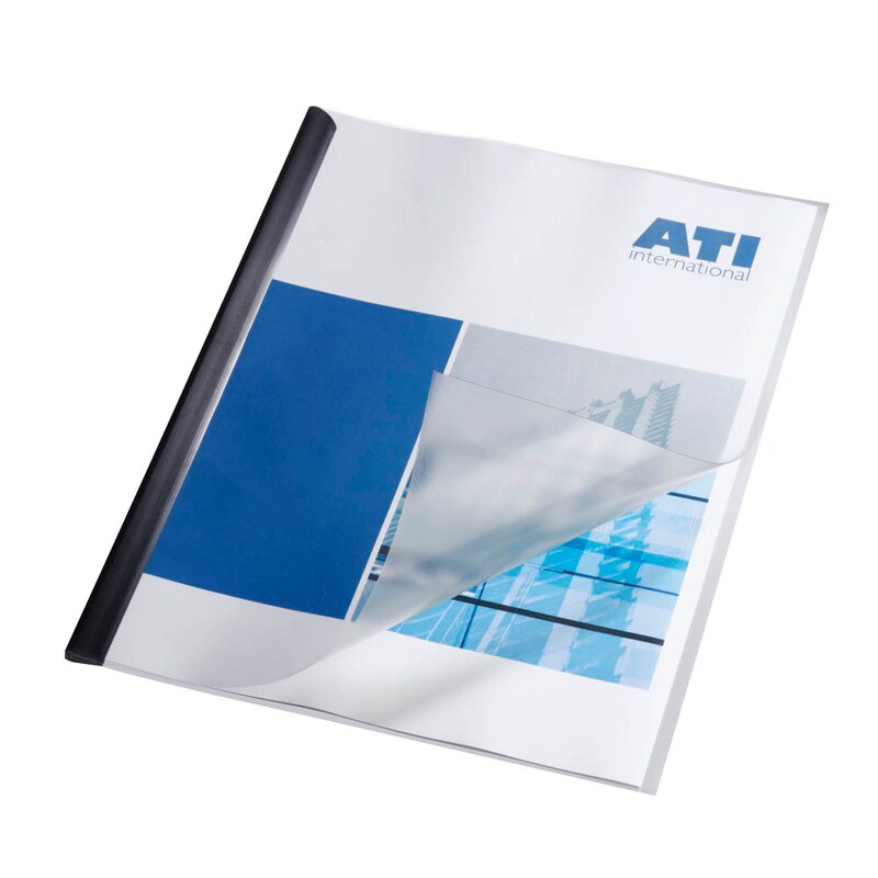 DURABLE Klemmschienenhüllen DIN A4 transparent genarbt 0,12 mm, 50 St.