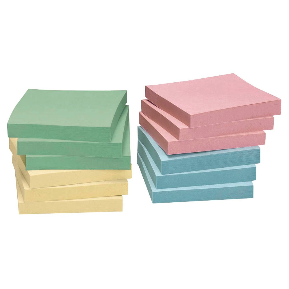 Info 5644-88BOX Recycling Haftnotizen mehrfarbig (12 Blöcke a 100 Blatt)