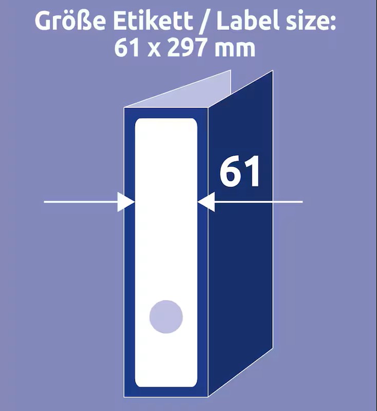 AVERY Zweckform Ordneretiketten L4759-25 weiß, 30 Blatt