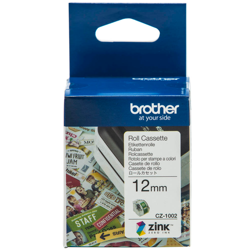Brother Endlospapierrolle für Etikettendrucker CZ1002 weiß, 12,0 mm, 1 x 1 Etiketten