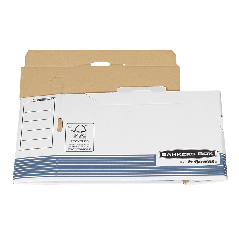 Bankers Box Archivboxen Bankers Box weiß/blau 8,0 x 26,5 x 32,7 cm, 10 St.