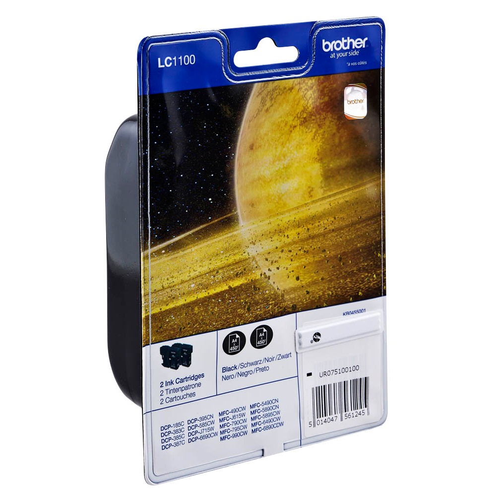 Brother LC-1100BK Tinte Black (2er Pack)