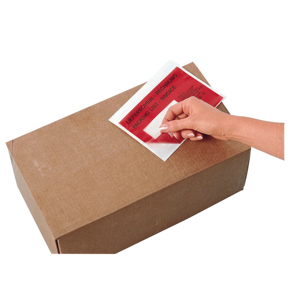 VP Lieferschein-/ Rechnungstasche DIN lang selbstklebend - 250 Stk.