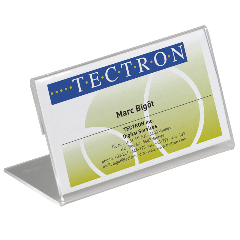 DURABLE Tischnamensschilder transparent 21,0 x 6,1 cm, 10 St.