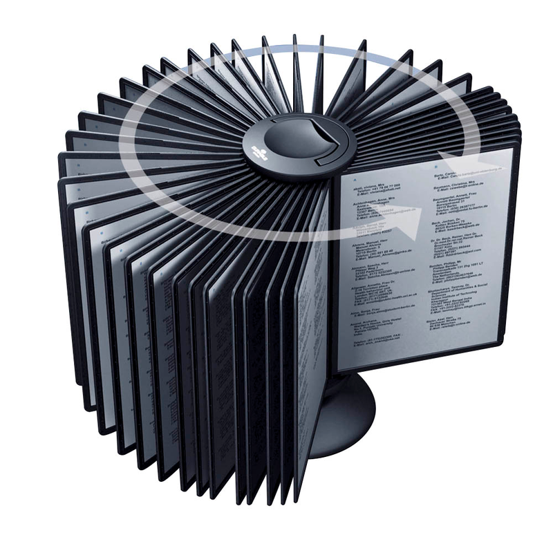 DURABLE Sichttafelsystem SHERPA® Display System carousel 40 563301 DIN A4 schwarz mit 40 St. Sichttafeln, 1 St.