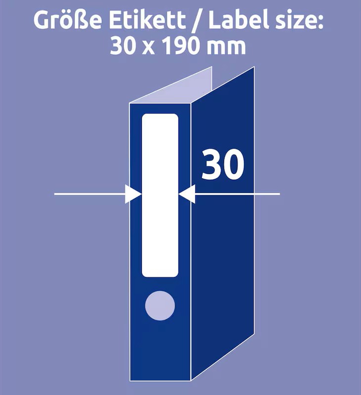 AVERY Zweckform Einsteck-Rückenschilder weiß für 4,5 cm Rückenbreite, 90 St.