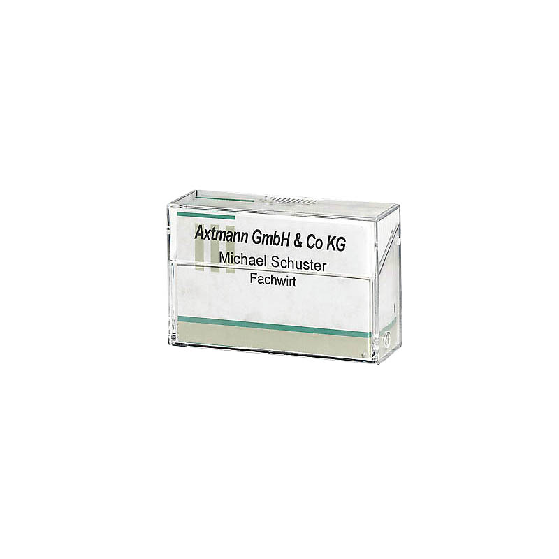 SIGEL Visitenkartenbox glasklar, für bis zu 100 Visitenkarten
