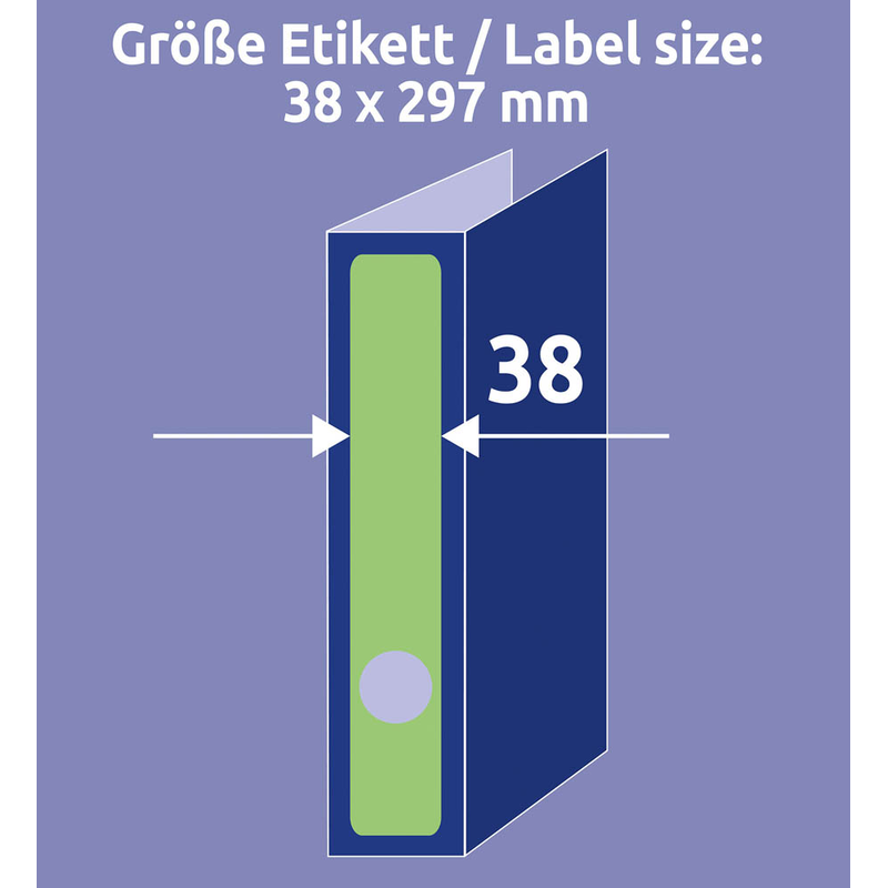 AVERY Zweckform Ordneretiketten L4750-20 grün, 20 Blatt